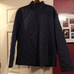 New Men's Hawke & Co Diamond Stitch Navy Coat